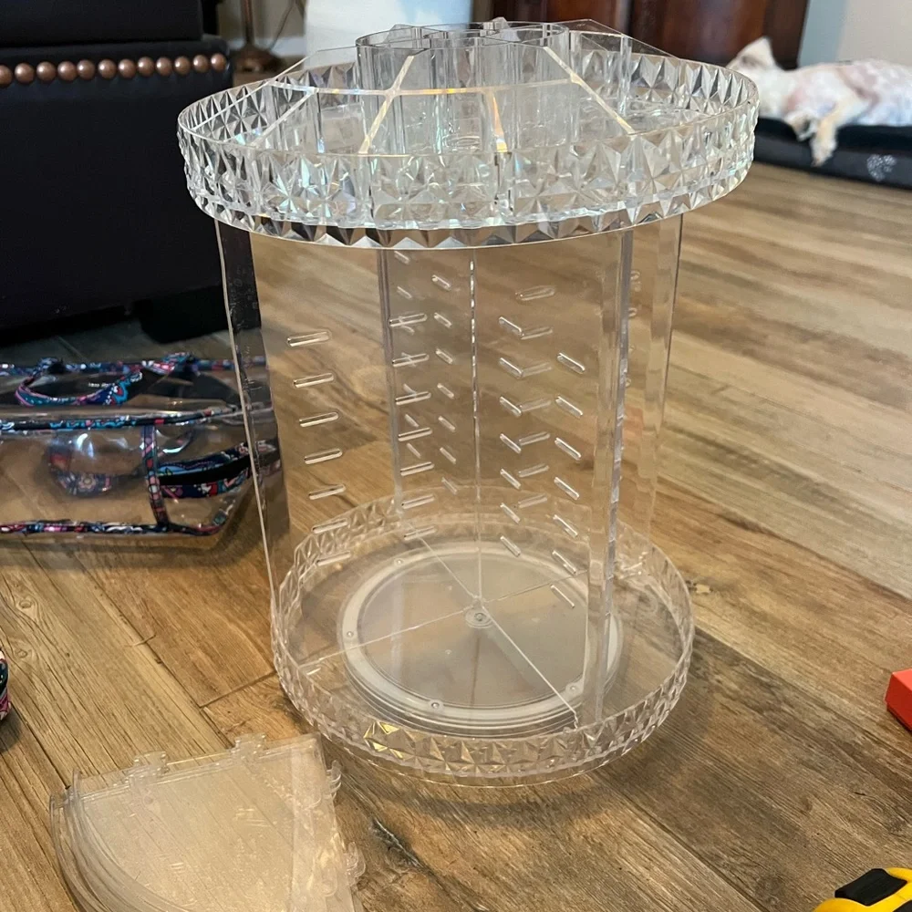 Crystal Clear Rotating Makeup Organizer